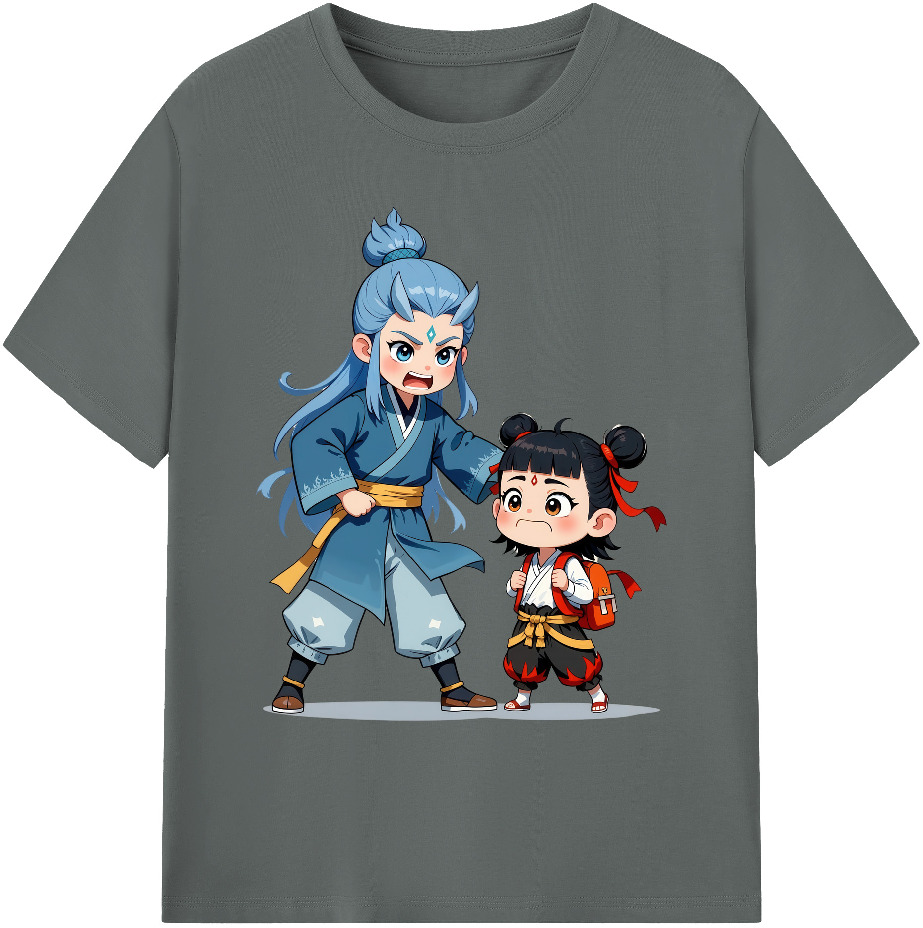 （画像用） Ne Zha 2 ナタ 魔童の大暴れ 綿100％ メンズ半袖Tシャツ｜肌触りやわらか＆通気性